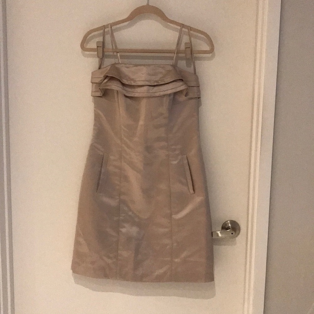 BCBG Paris Champagne Strapless Dress